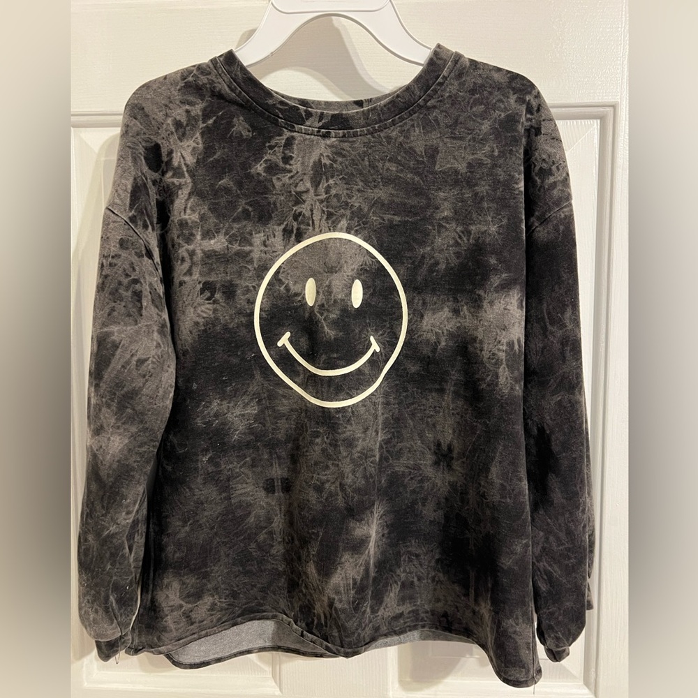 Smiley Face Tie-Dye Sweatshirt